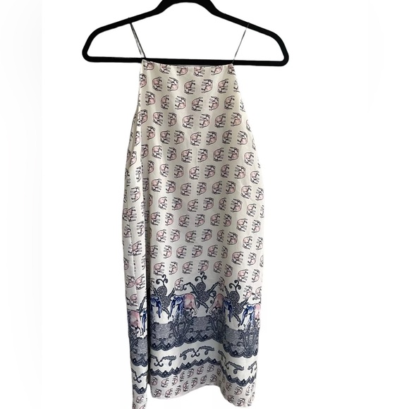 Audrey 3+1 Womens Size Small Elephant Print Slip Mini Dress Lined - Picture 4 of 11